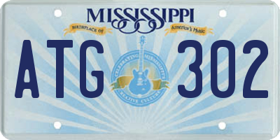 MS license plate ATG302