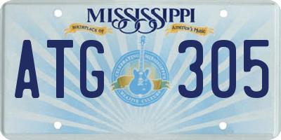 MS license plate ATG305