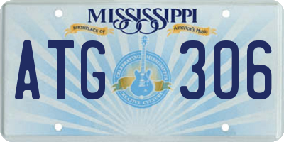 MS license plate ATG306