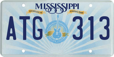 MS license plate ATG313