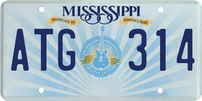 MS license plate ATG314
