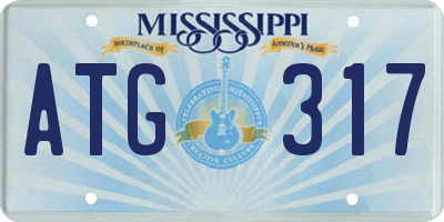 MS license plate ATG317