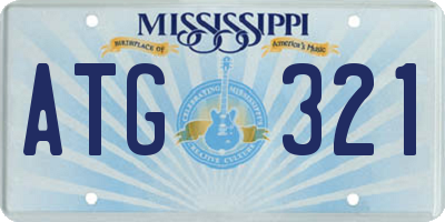 MS license plate ATG321