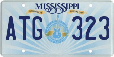 MS license plate ATG323
