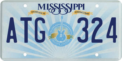 MS license plate ATG324