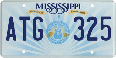 MS license plate ATG325