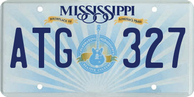 MS license plate ATG327