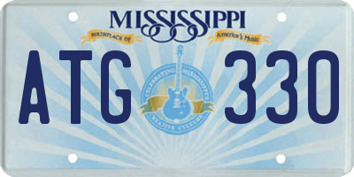 MS license plate ATG330