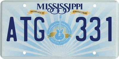 MS license plate ATG331