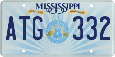 MS license plate ATG332