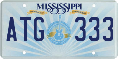 MS license plate ATG333