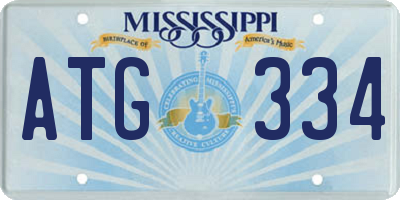 MS license plate ATG334