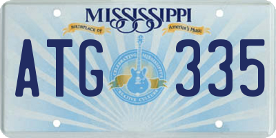 MS license plate ATG335