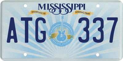 MS license plate ATG337