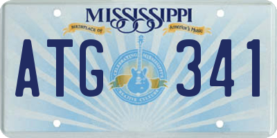 MS license plate ATG341