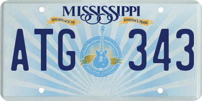 MS license plate ATG343