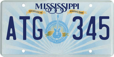 MS license plate ATG345