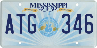 MS license plate ATG346