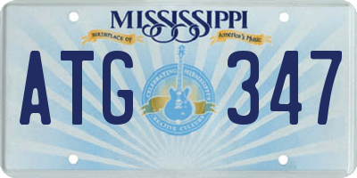 MS license plate ATG347