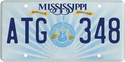 MS license plate ATG348