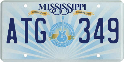 MS license plate ATG349