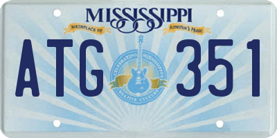 MS license plate ATG351