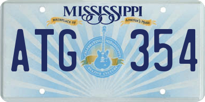 MS license plate ATG354