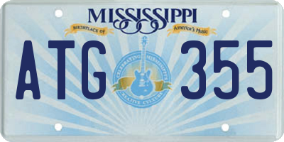 MS license plate ATG355