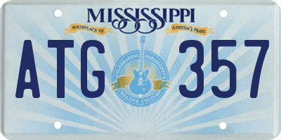 MS license plate ATG357