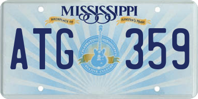 MS license plate ATG359
