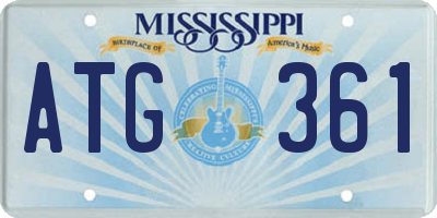 MS license plate ATG361