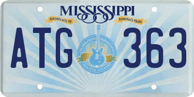 MS license plate ATG363