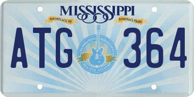 MS license plate ATG364