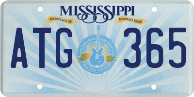 MS license plate ATG365