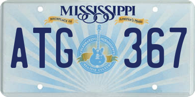 MS license plate ATG367