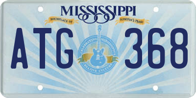MS license plate ATG368