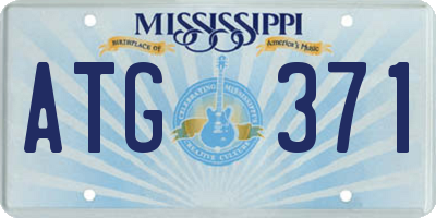 MS license plate ATG371