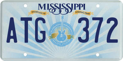 MS license plate ATG372