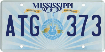 MS license plate ATG373