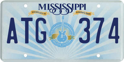 MS license plate ATG374