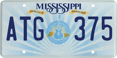 MS license plate ATG375
