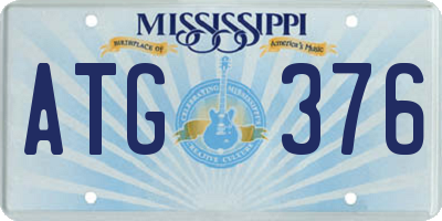 MS license plate ATG376
