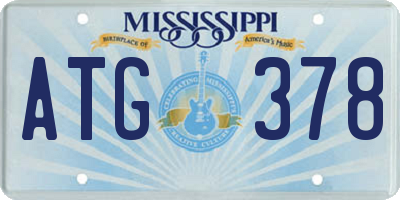 MS license plate ATG378