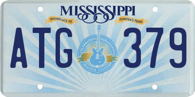 MS license plate ATG379