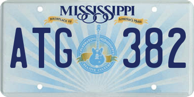 MS license plate ATG382