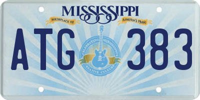 MS license plate ATG383
