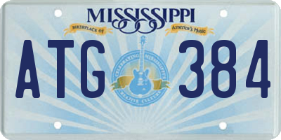 MS license plate ATG384
