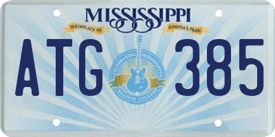 MS license plate ATG385