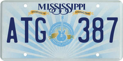 MS license plate ATG387