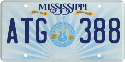 MS license plate ATG388
